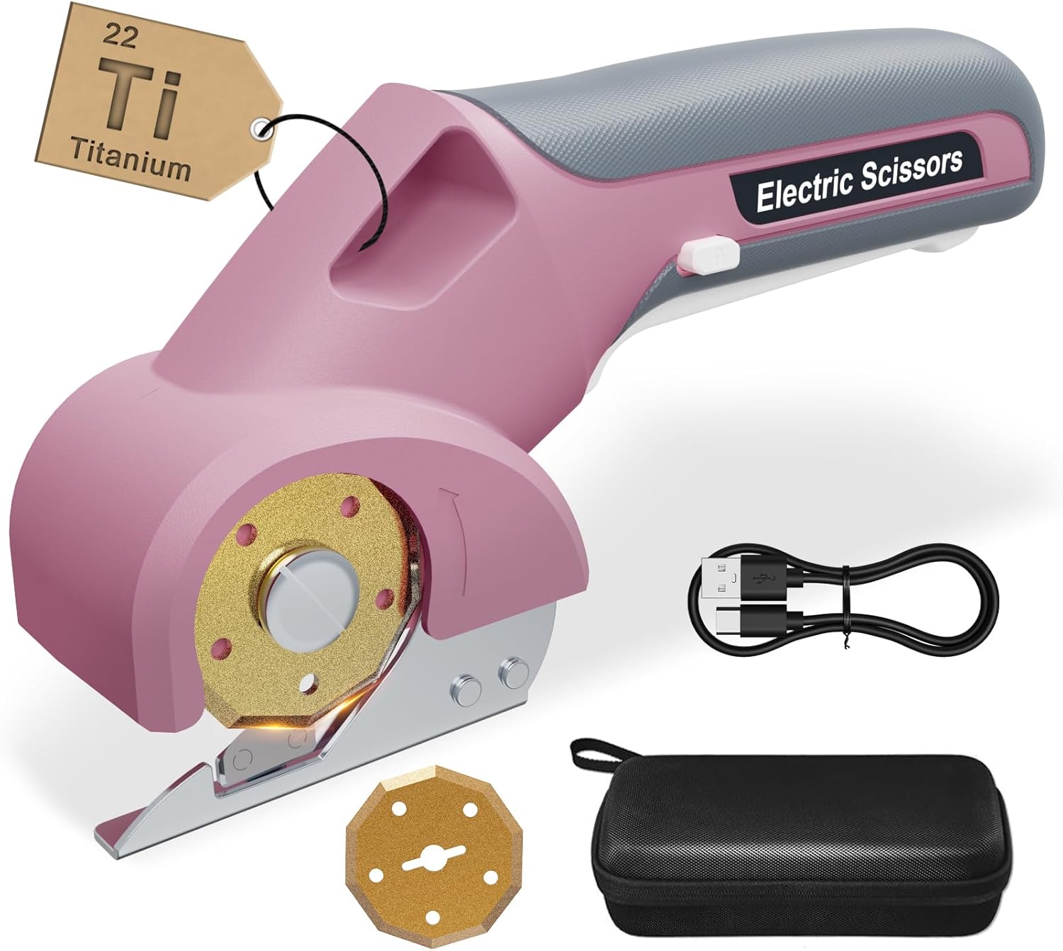 4V cordless cardboard cutter with 2 titanium blades