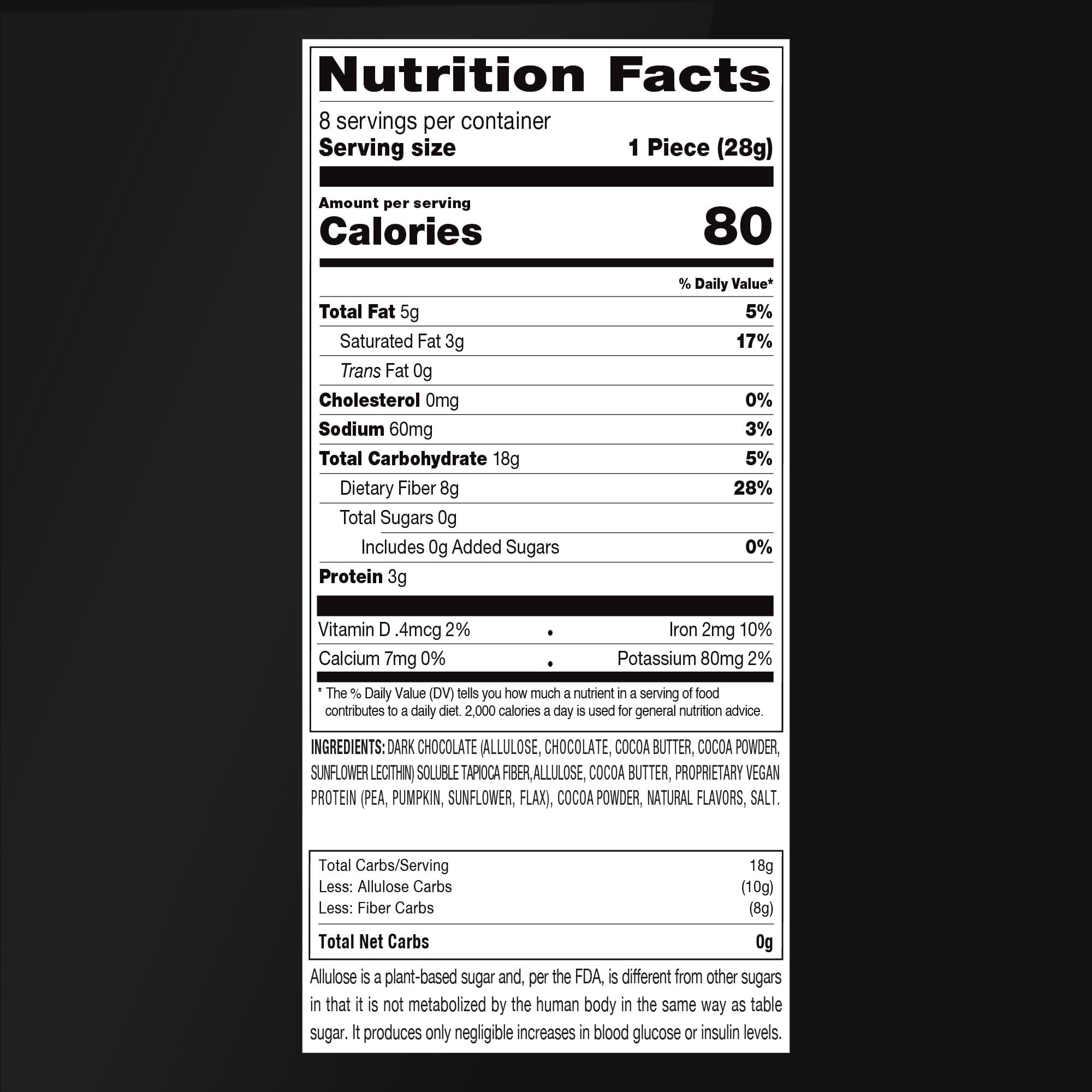 RxSugar Mint Brownie Swealthy Snax, Diabetes & Keto Friendly, Sugar-Free Candy and Snack Bars Made with Allulose, Zero Net Carbs, Non-GMO, Plant-based Certified - (48 Bars in Pack) (Mint Brownie)