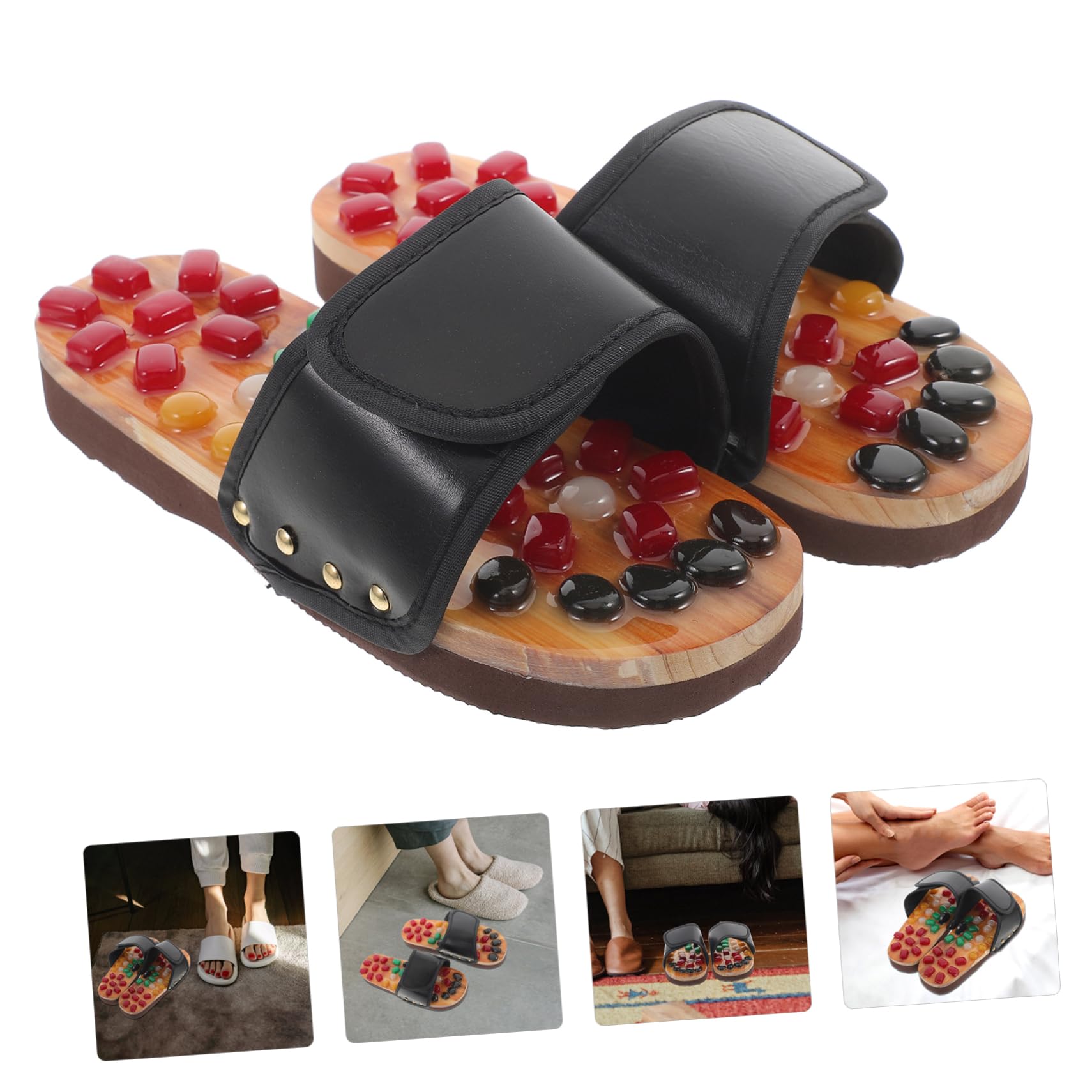 GALPADA Sandales De Massage Pour Points Acupuncture Pantoufles Eva Et Pu Pour Relaxation Chaussures De Santé Pour Fatigués