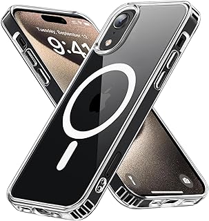 S. Tedazo Magnetic for iPhone XR Case,Compatible with MagSafe,Not Yellowing&Military Grade Protection,Ultra Thin Shockproof Phone Case for iPhone XR-Clear