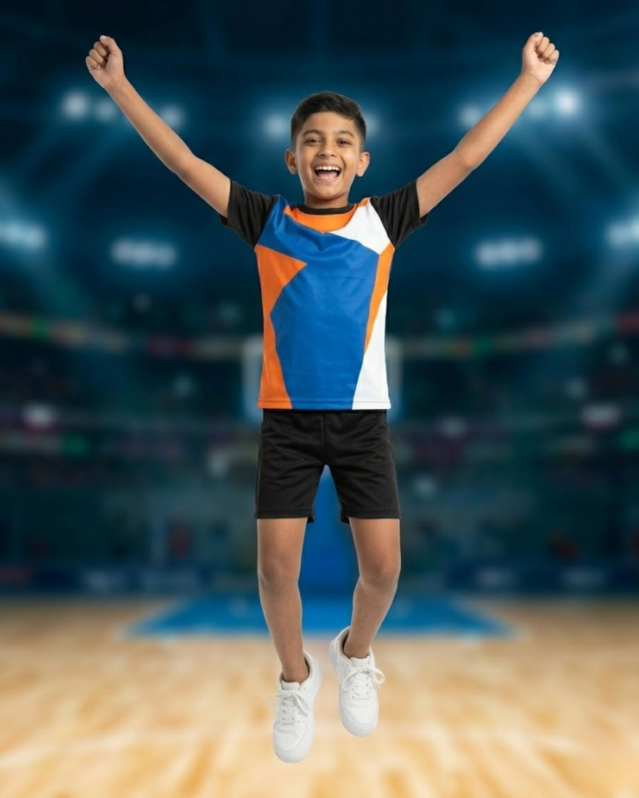 Boys Sports T Shirt and Shorts Set for Kids | Quick Dry Athletic Wear | Lightweight Breathable Sports Dress for Running, Cricket, Football, Gym, Training and Outdoor Activities (6-7 Y) 2