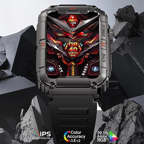 Miniatura 3 de niolina Reloj inteligente para teléfonos Android iOS con respuesta y llamadas de 1.57 pulgadas, monitor de fitness HD para hombres, con contador de