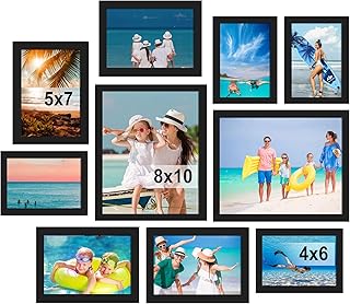 BESCRCL 10 Pack Picture Frames Collage Wall Decor, Gallery Wall Frame Se...