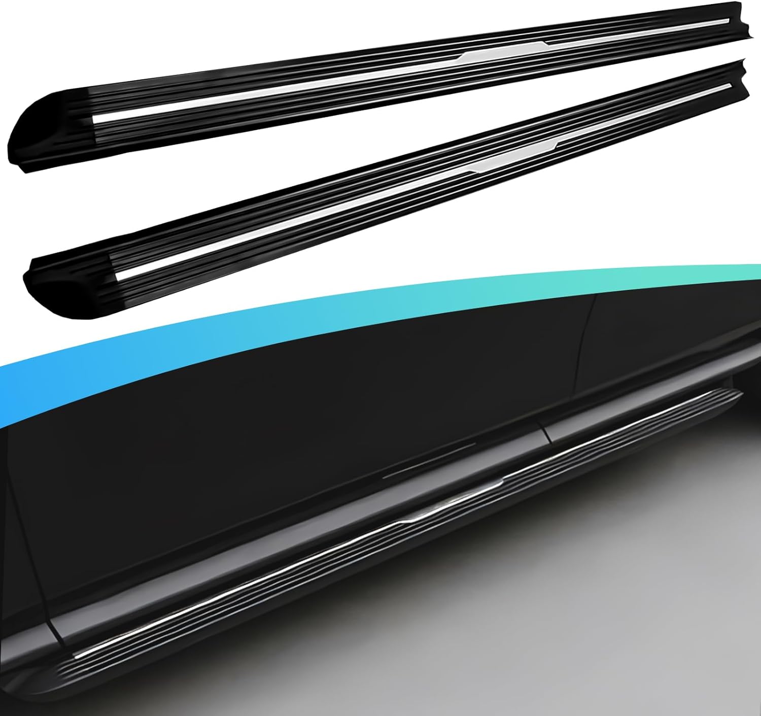 2Pcs Running Boards fits for Jeep Compass 2017-2025 Side Steps Nerf Bars(with Bracket)