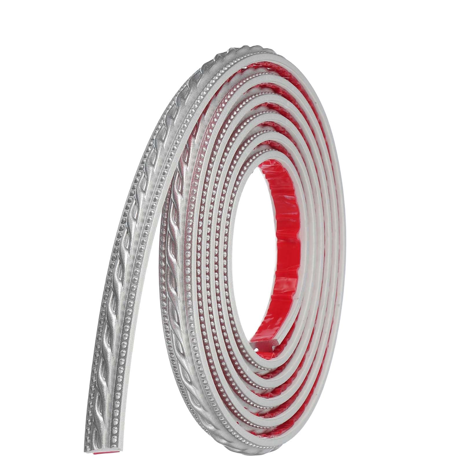 Bande adhésive flexible argentée aux finitions métalliques pour décoration épurée