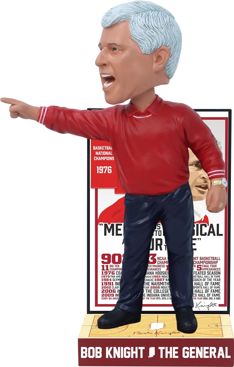 Bob Knight Indiana Logros profesionales Bobblehead Basketball College