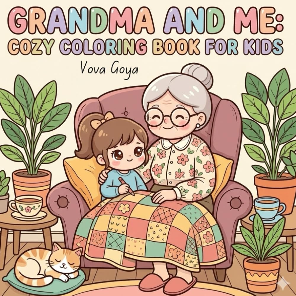 Grandma and Me: Cozy Coloring Book for Kids