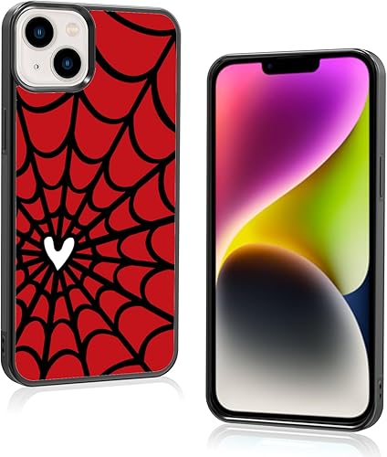 Vista 345 de Funda de teléfono de anime para iPhone 13/14 con diseño de telarañas de moda araña 2