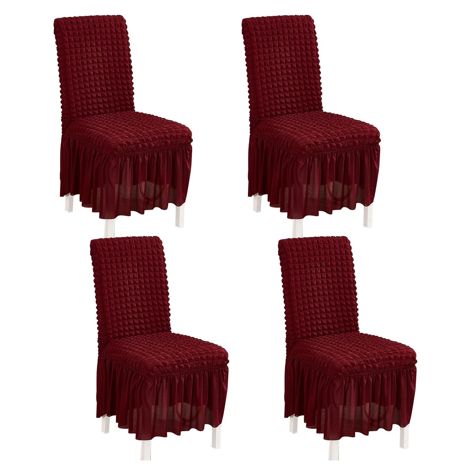 Housses de chaises rouge KnSam pour sublimer vos repas de salle à manger