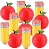 12 Pcs Back to School Decorations Pencil Apple Hanging Paper Lanterns Classroom Ceiling Decor for First Day of School Party Supplies Decoration