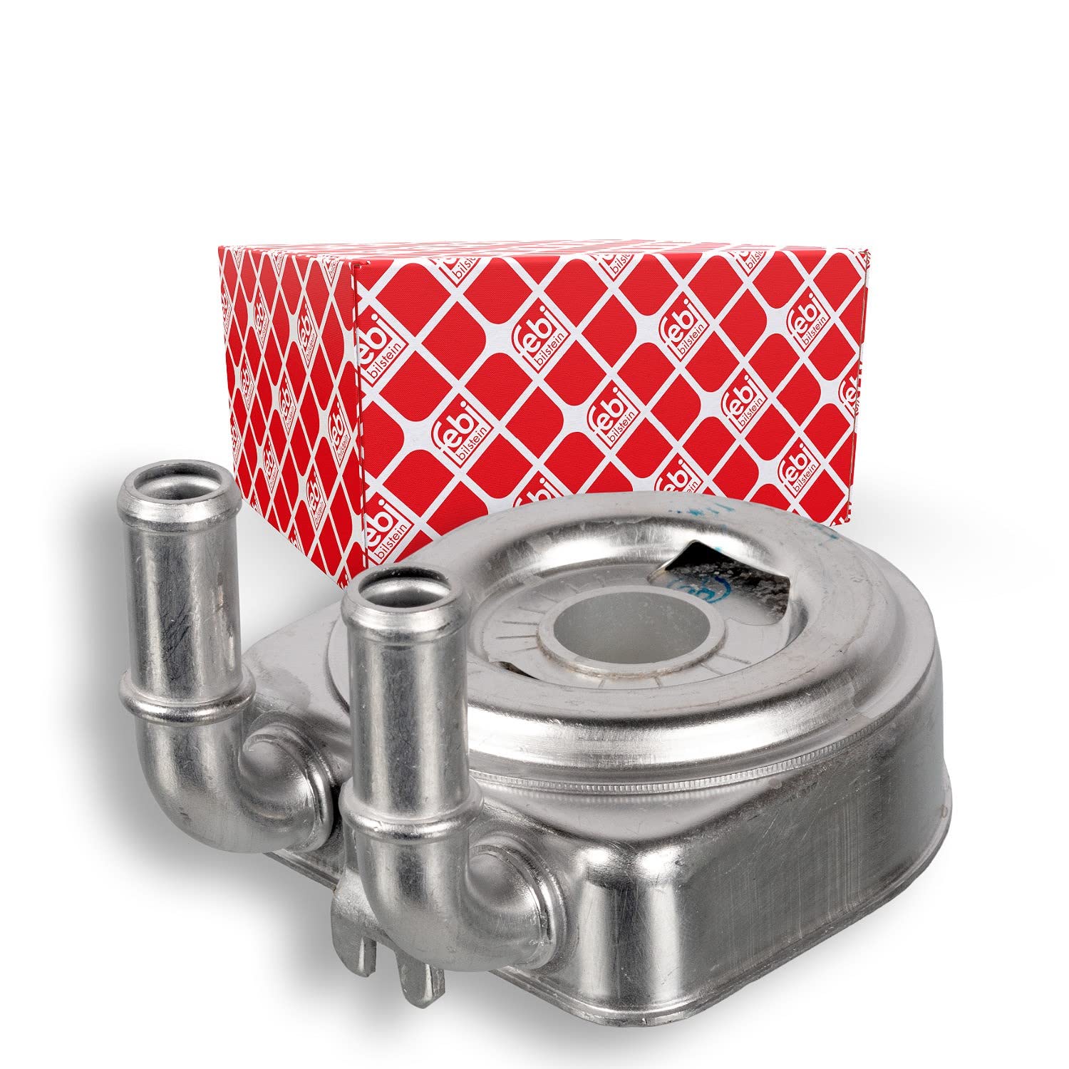 Febi bilstein 107521 - Enfriador de aceite con junta, 1 unidad | 107521 para Berlingo C4 C5 Xsara 206 306 307 406 1.9 2.0