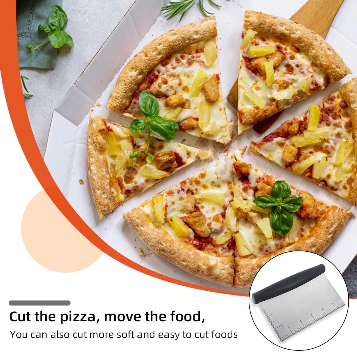 Bread Scraper Dough Cutter - With Measuring Scale -5