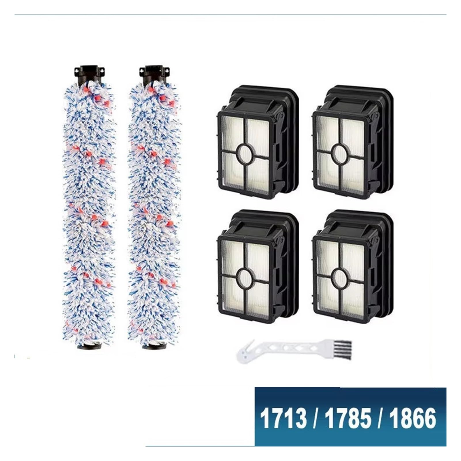 Filtr Hepa Pet Roll Brush Akcesoria Części zamienne, Bissell kompatybilny z Crosswave 1868 1785 Series 17132 Wymiana odkurzacza robota(B)