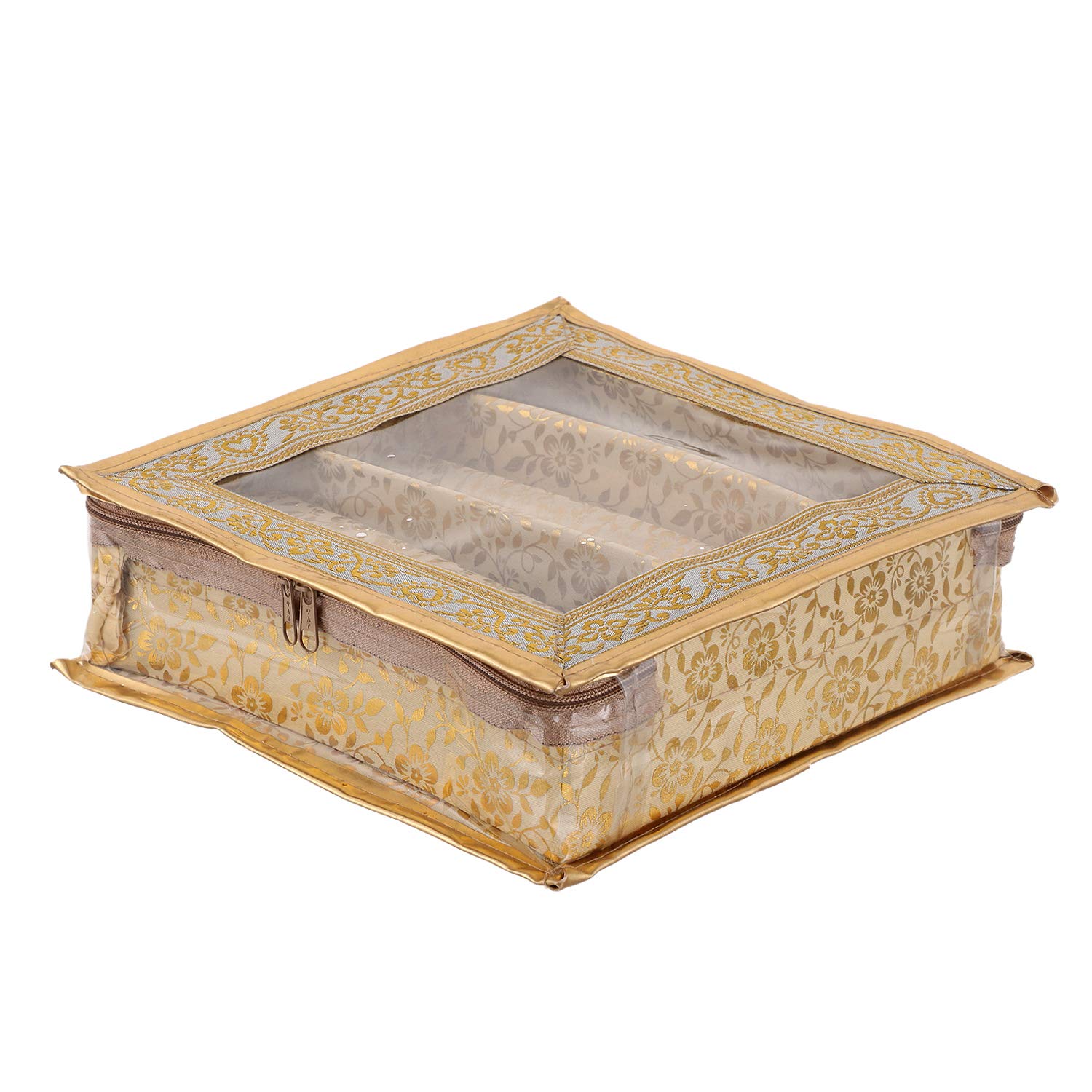Pink Brocade Bangle Box - Organize Your Jewelry -6