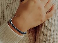 Vista 672 de Amazing Gemstone Yaxaite Bracelet for Women Men's Gifts - Protection Healing Crystal Bracelet - 8mm Gemstone Beaded Adjustable Bracelet Pulseras