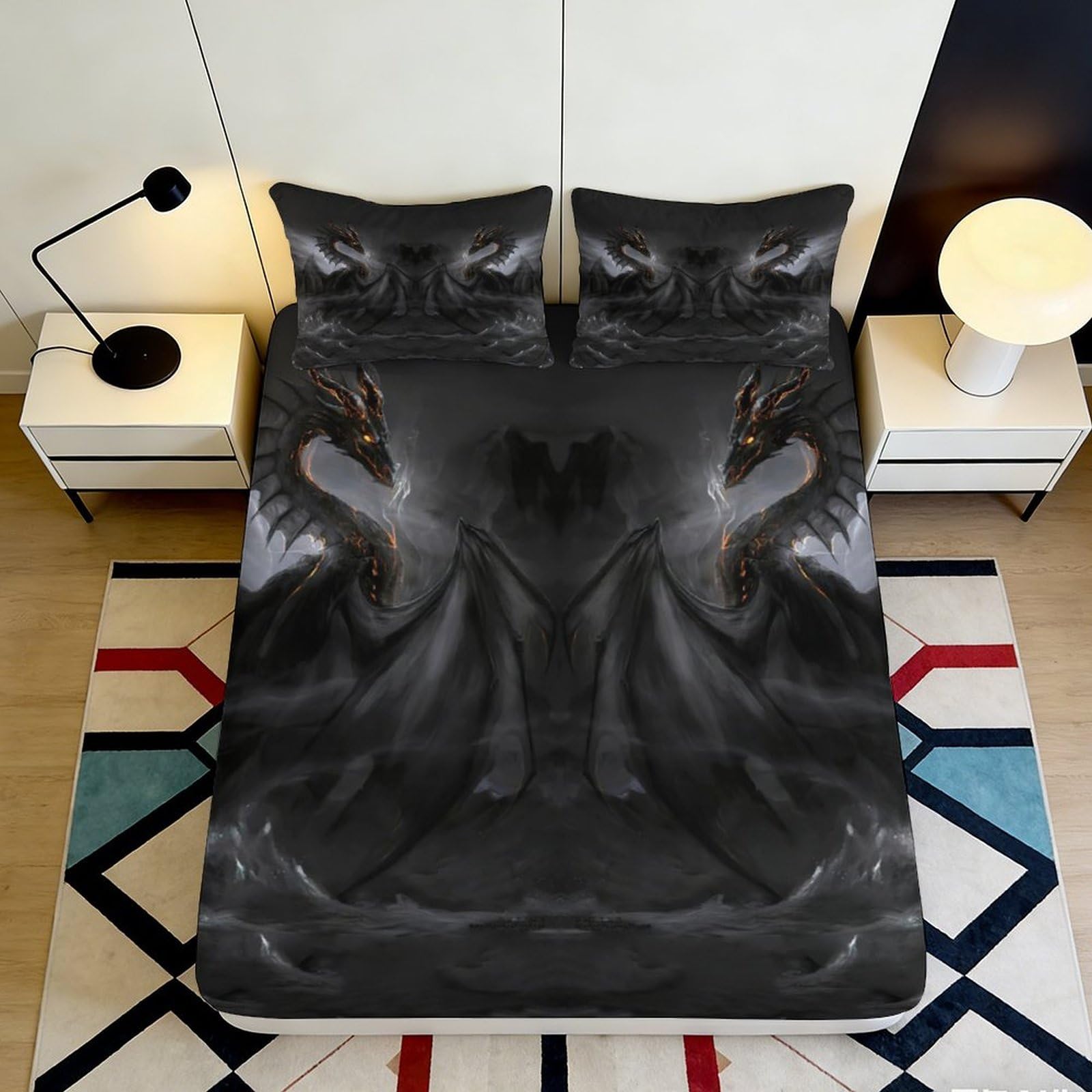 3D Printed Christmas Snow Scene Fitted Sheet Microfiber Deep Pocket Non-Slip Mattress Fitted Cover Bedroom Adult 90x200x25cm