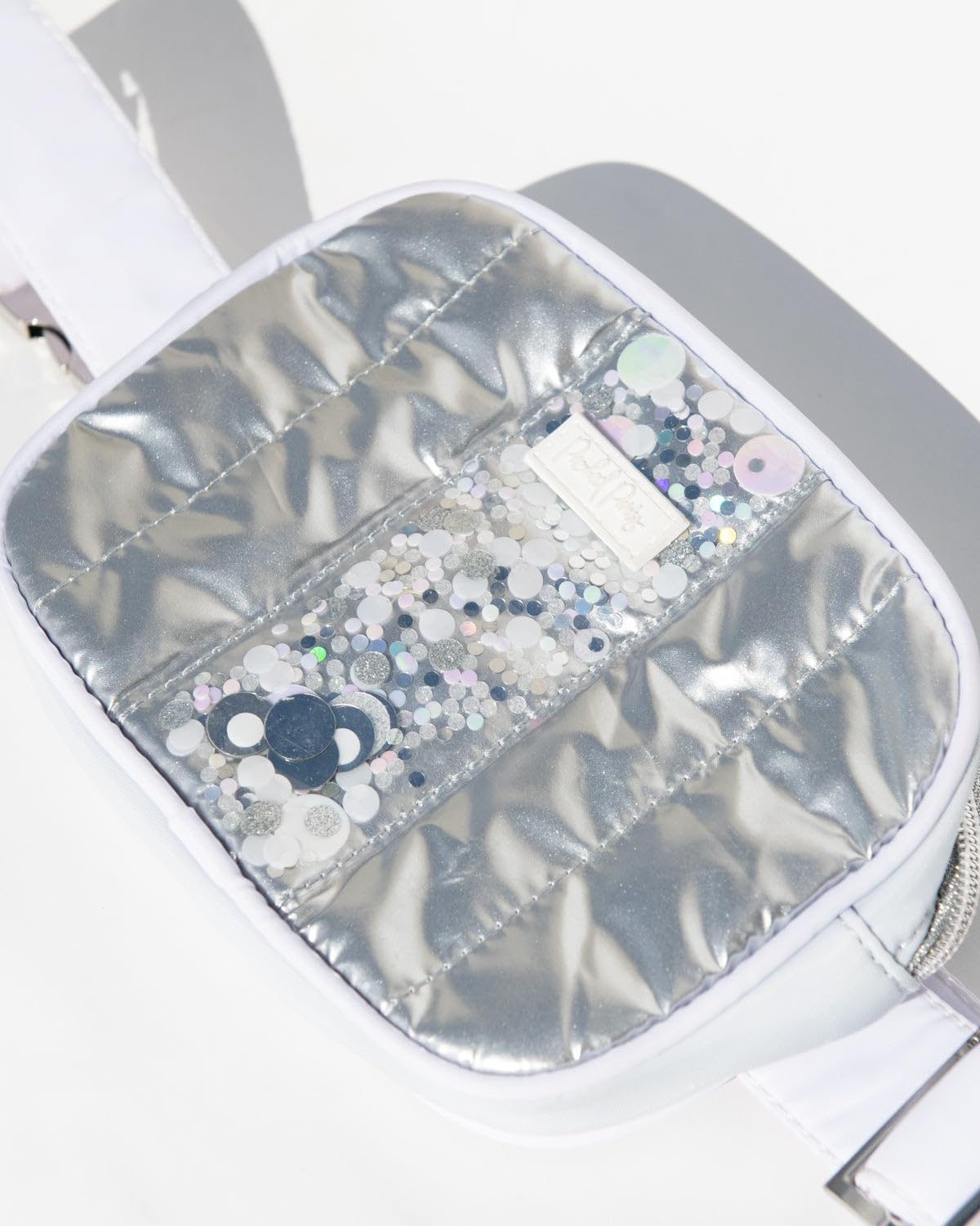 Packed Party Confetti-Filled 7.5" Silver Belt Bag - Image 2