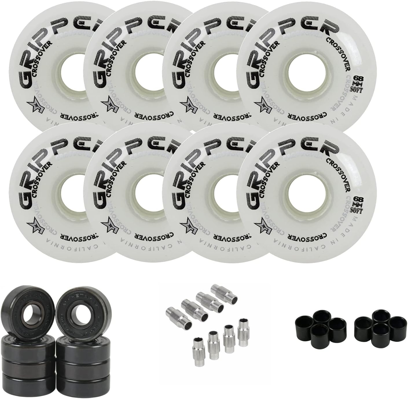 Labeda Gripper Roller Hockey Wheels, Hybrid Ceramic Bearings, Choose Color Size