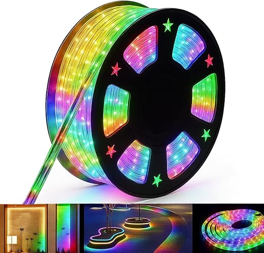Gesto 20 Meter Rope Led Strip Lights – High Brightness Outdoor Lights Waterproof for Balcony,Home Decor,False Ceiling | RG