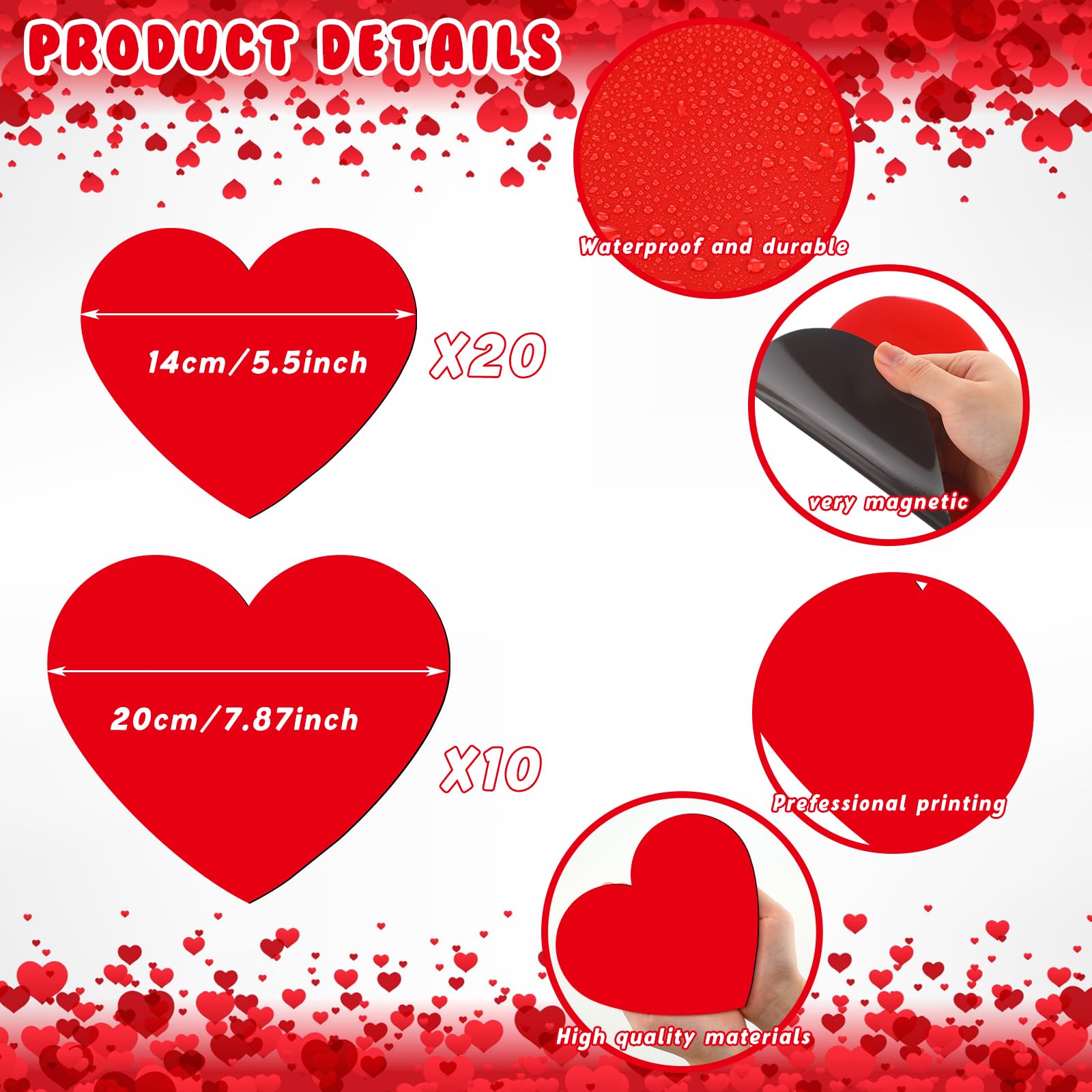 Ferraycle 30 Pcs Valentines Day Garage Door