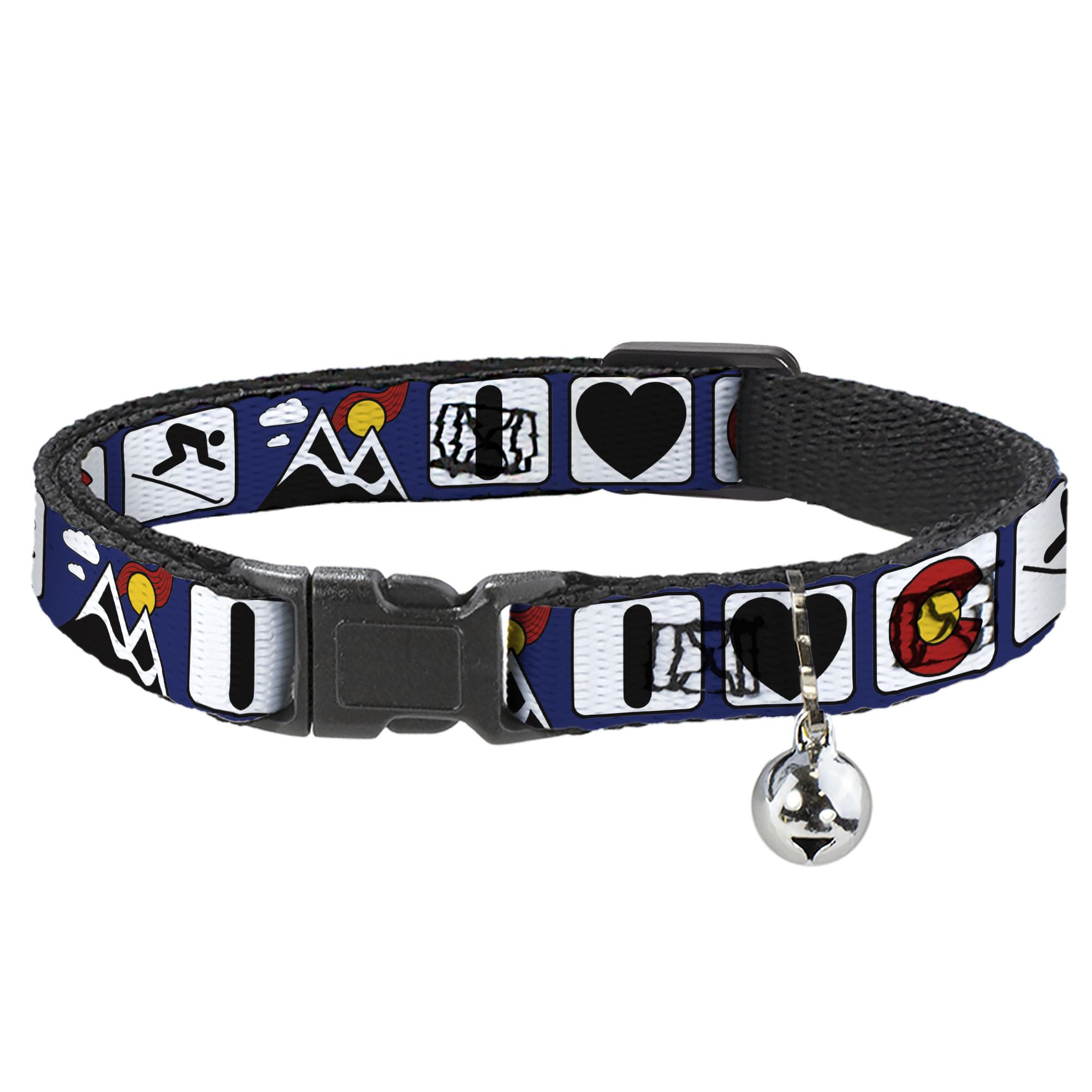 Collier pour chat de 8 à 30 cm de cou évitant la strangulation Buckle Down M