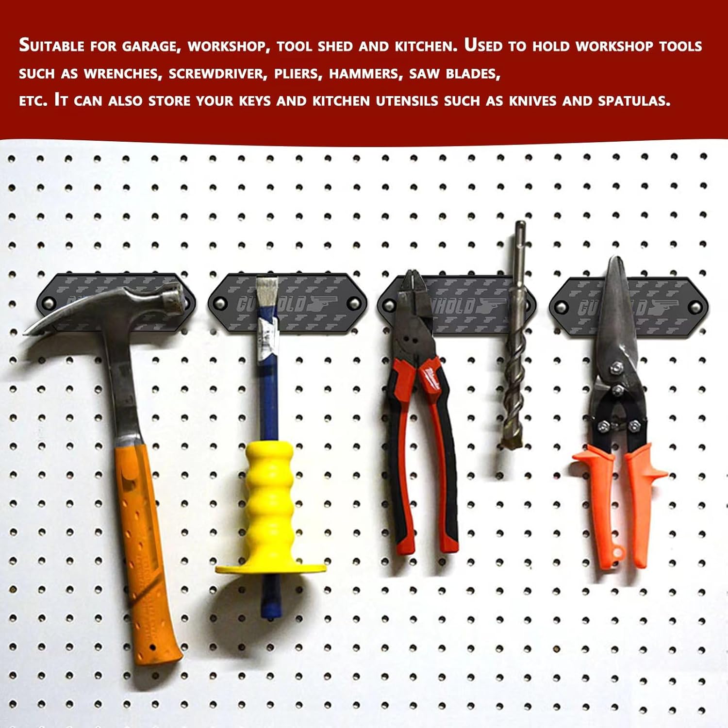 Magnetic Belt Tool Holder, Heavy Duty Tool Belt Clip, Storage Organizer for Screws, Hammer, Pliers, Drill Bit, Wrench, or Any Magnetic Tools and Hardware
