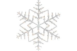 Northlight 16" White Lighted Snowflake Christmas Window Silhouette