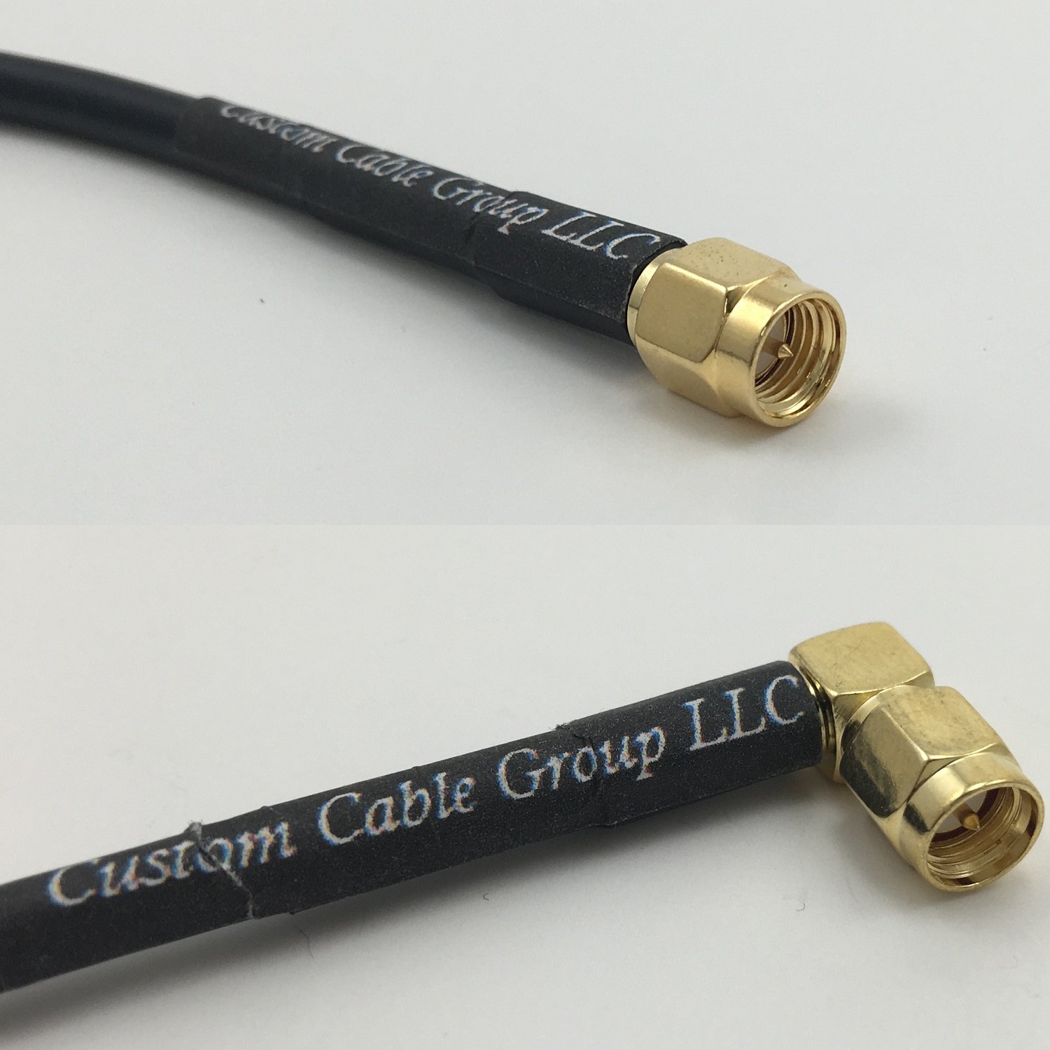 10 feet RFC195 KSR195 SMA MALE to SMA MALE ANGLE Pigtail Jumper RF coaxial cable 50ohm Quick USA Shipping