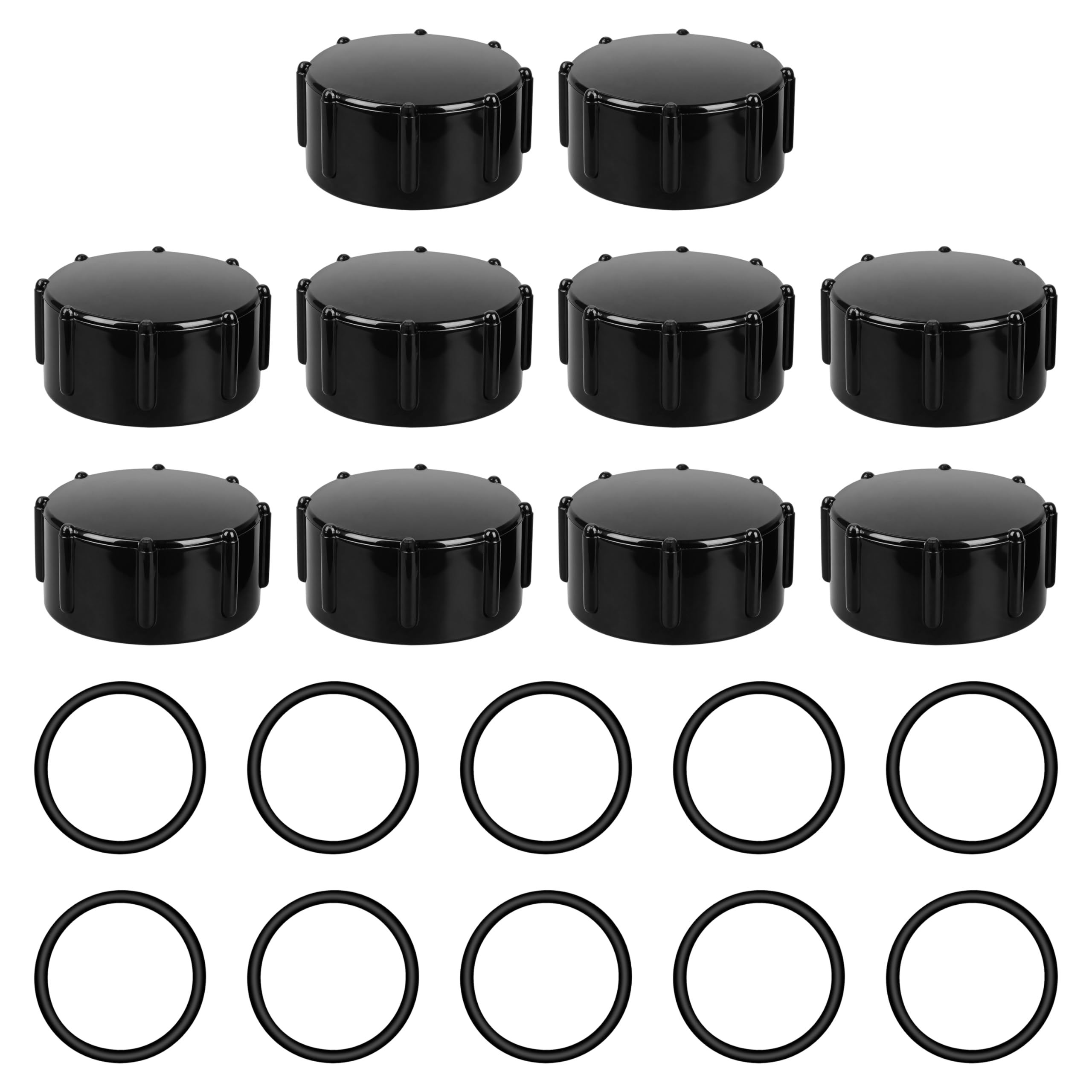 Photo 1 of 10 Pack 58067N Polymer Hose caps, 3/4 Inch GHT Standard Female Thread Protector Caps, outdoor faucet cap for Dust & Leak Prevention