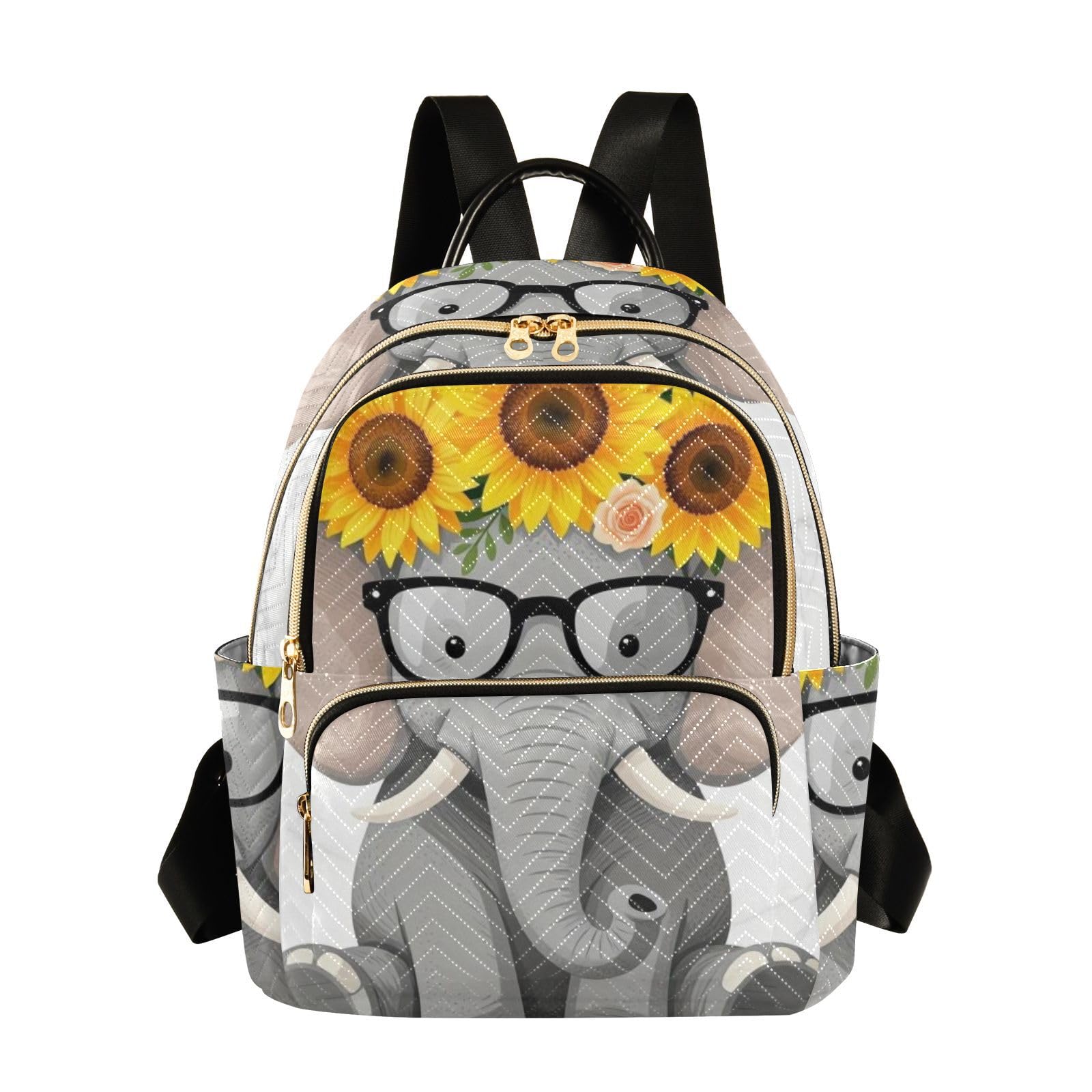 Sac à dos en polyester Wudan éléphants mignons léger et robuste - 8