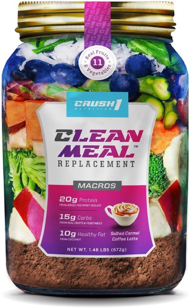 Clean Meal Replacement | 14 Meals Per Resealable Pouch | Lose weight, Burn Fat & Detox with the Easiest Most Delicious Meal Replacement Ever | Healthy Whole Food Meal (Salted Caramel Coffee Latte)