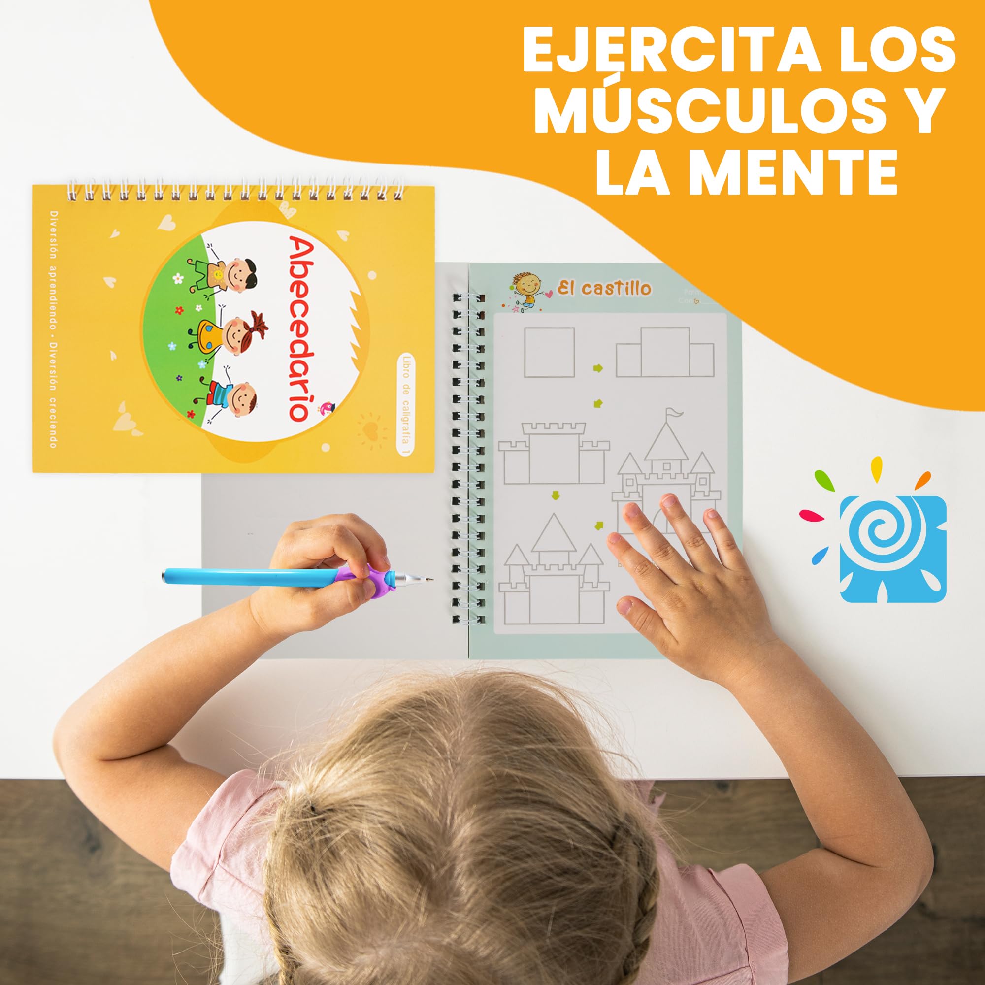 5 libros de caligrafía niños Aprende a escribir Cuaderno de trazado mágico Método Groove Alfabeto Números Dibujos