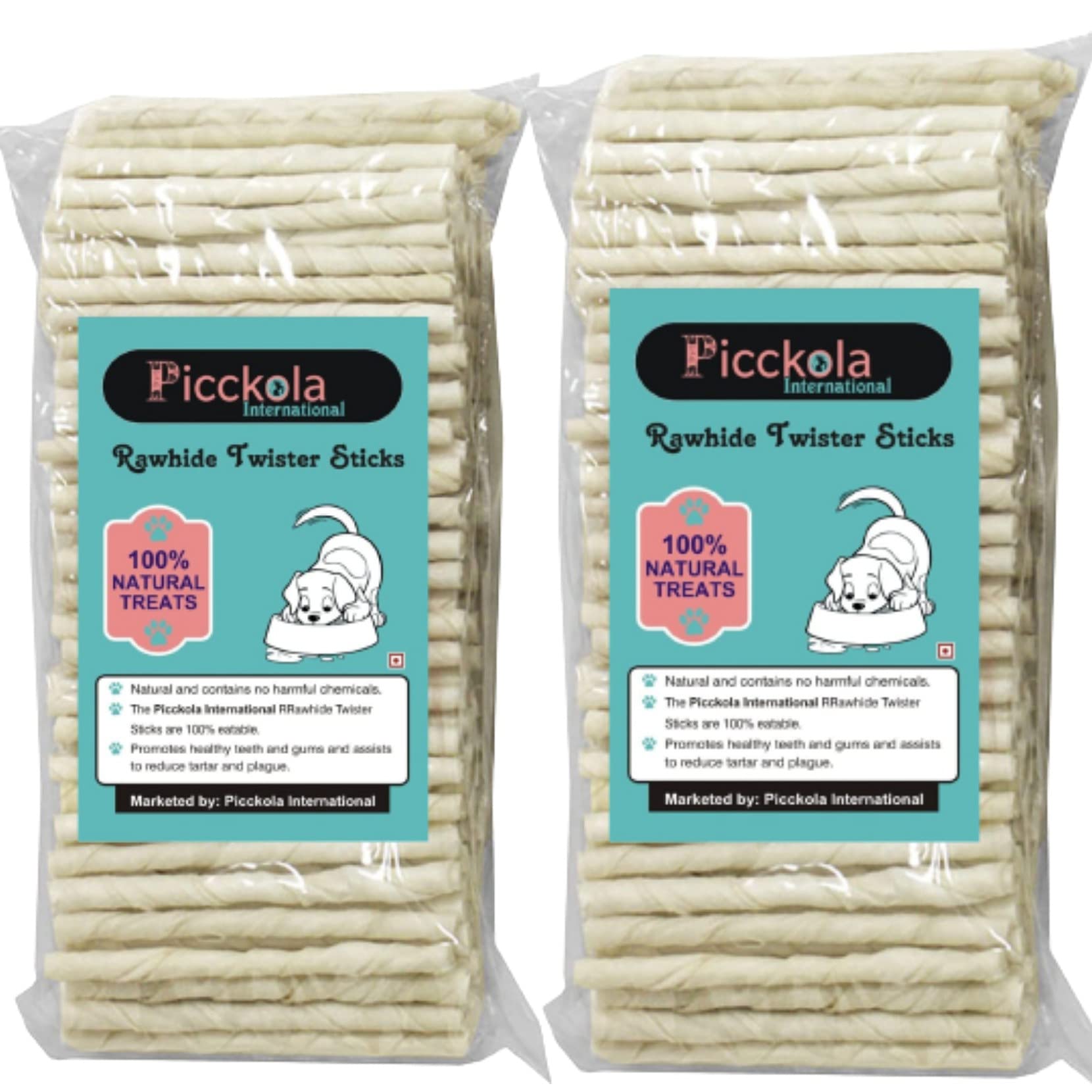 Picckola International 2000 Gramm Rawhide Sticks Twisted Chew Sticks for Dogs Calcium Sticks (B09377N7RG) Amazon Price History, Amazon Price Tracker