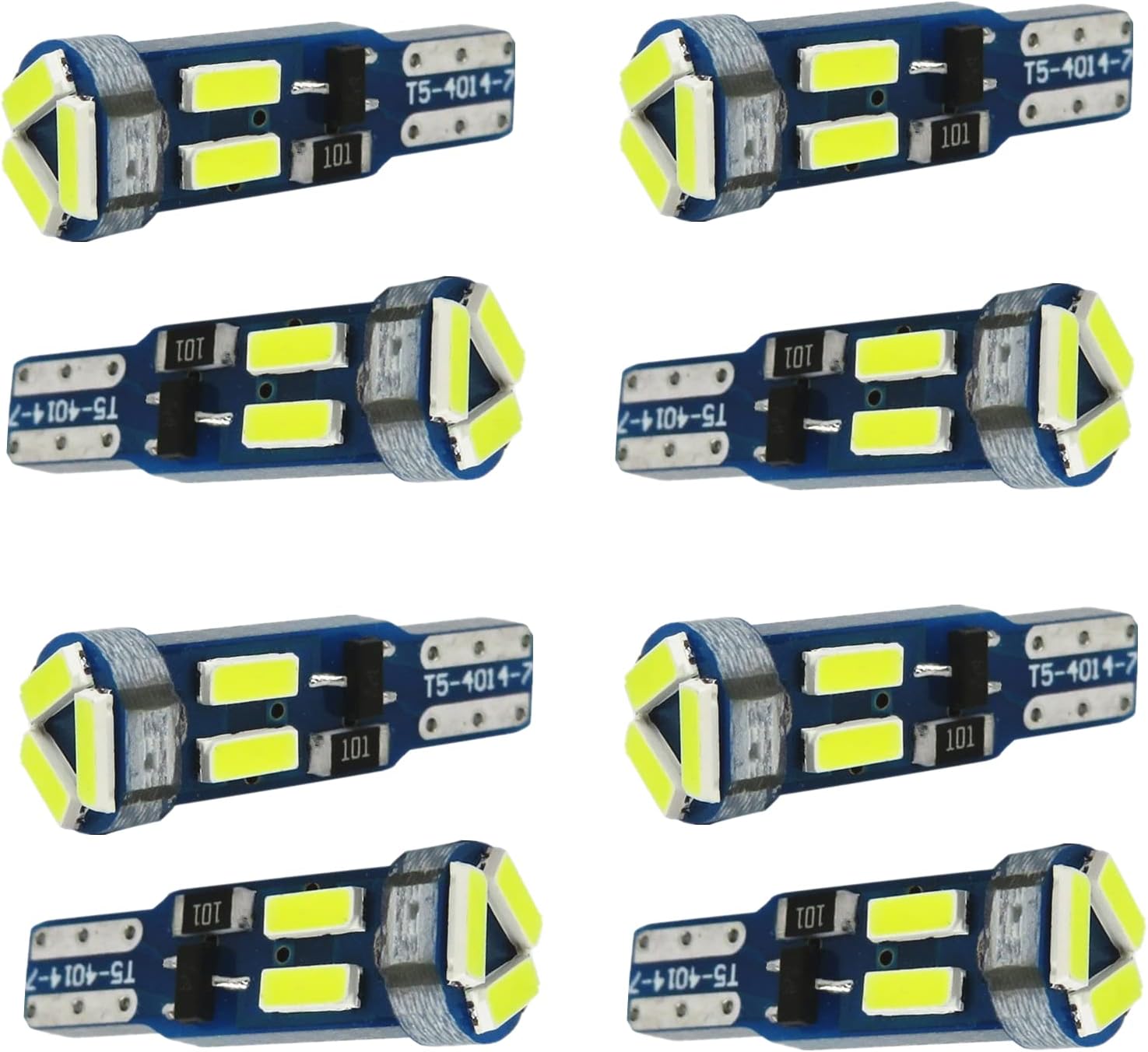 WLJH Extremely Bright White Instrument Gauge Cluster Panel Indicator Warning Lamp Bulb Full Led Light Kits for Ford Mustang 1999-2004,Pack of 20