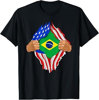 Brazilian Blood Inside Me T-Shirt | Brazil Flag Gift T-Shirt