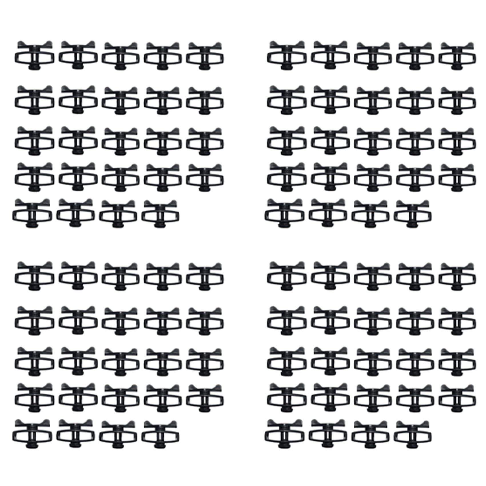 Jnchdghwa Black Plastic Electronic Fence Wire Tensioner Livestock Electric Fence Wire Portable Tape Tighteners For Farm Accessories 96Pc