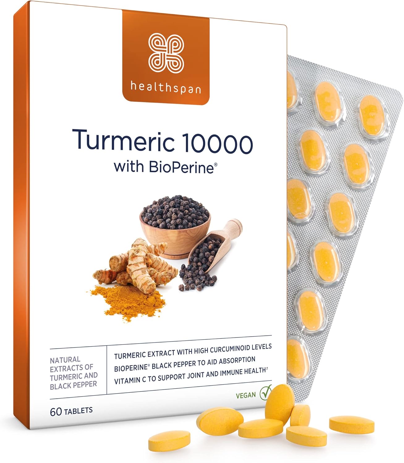 Healthspan Turmeric 10,000mg with BioPerine Black Pepper Extract (2