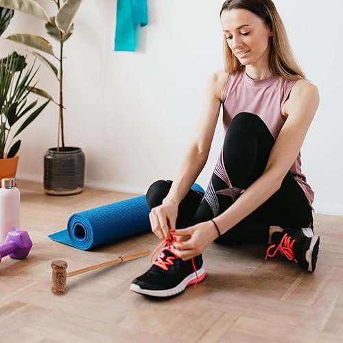 Miniatura 9 de Martillo de masaje de madera, masajeadores manuales de espalda, martillo de golpe corporal, palos de masaje multifuncionales, masajeador para