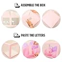Indy Toys And Fashion 4 Pcs Baby Letter Balloon Box/White Surprise Box/Transparent Box With 20 White,20 Pink & 20 Blue Pastle Balloons For Baby Shower/Welcome New Born Baby Decor Box-Rubber gallery image