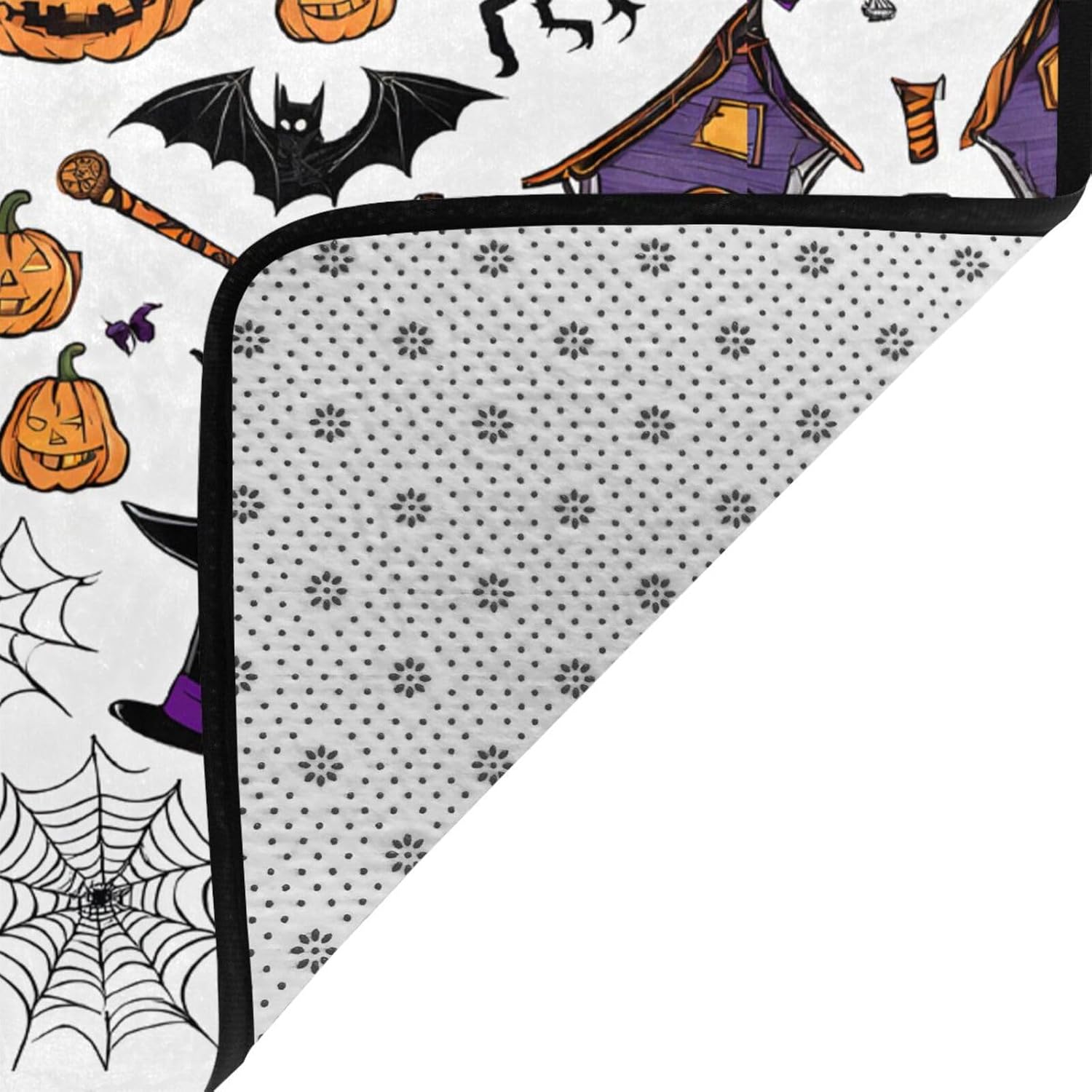 Flannel Non-Slip (Magic Witch Witchcraft Bohemian Drawing) Rug Pad 80×50in Soft Washable Protective for Hardwood Floors Bedroom Bathroom Living Room