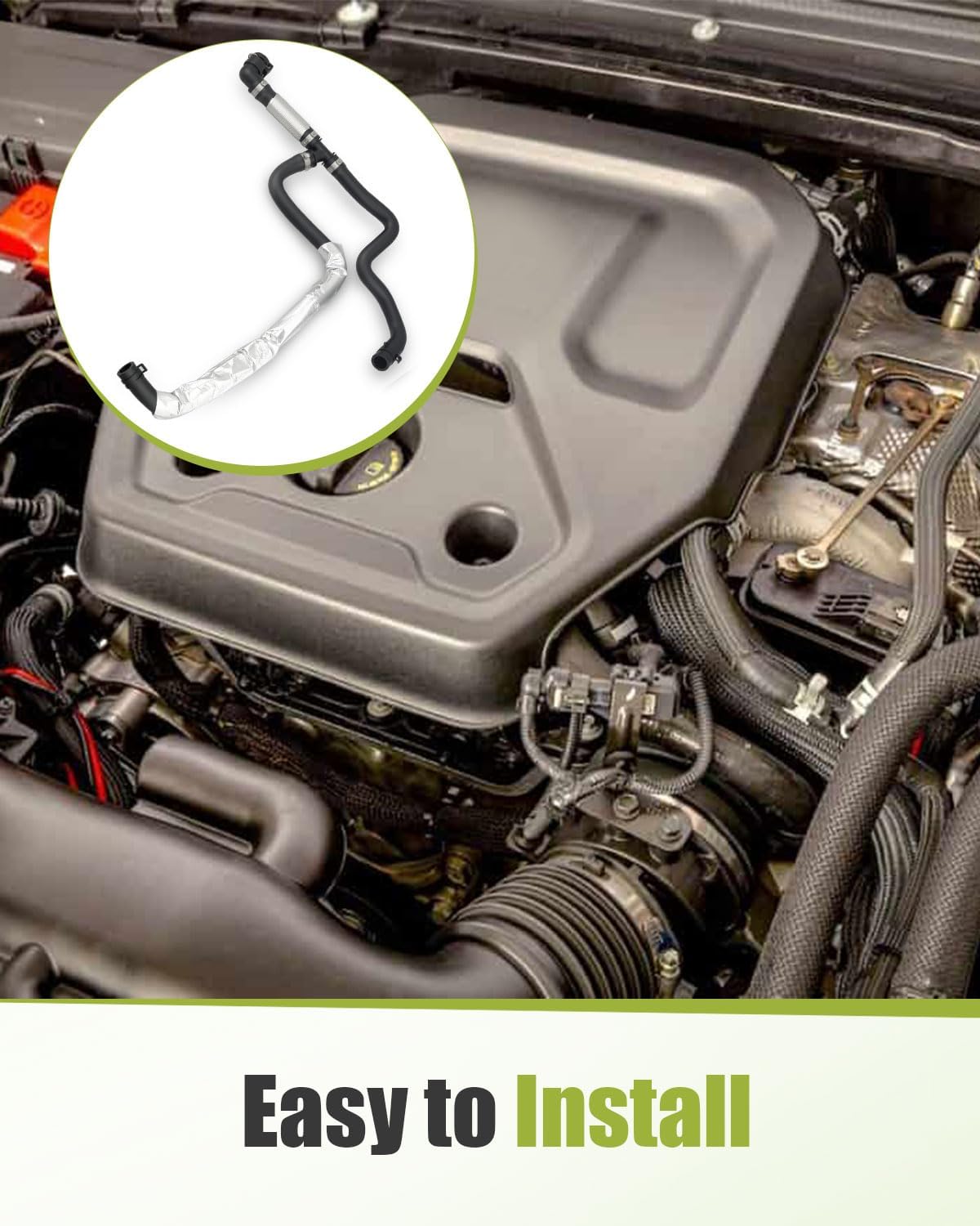 68280800AE Radiator Coolant Bottle Outlet Hose Fit for Jeep Wrangler 4 Cyl 2.0L 2018 2019 2020 2021 2022 2023 2024