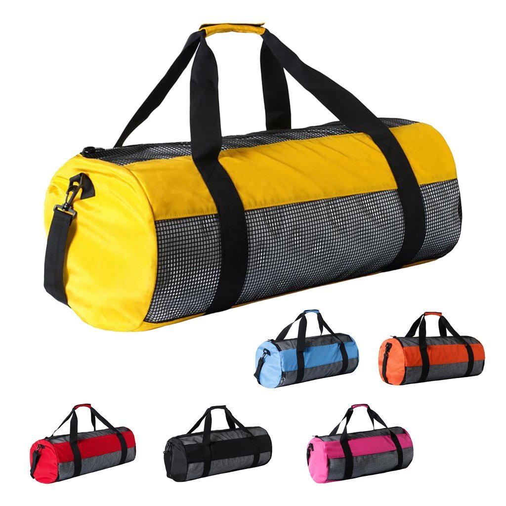 Sac de plongée grande capacité en maille filet Sac à main Sac à bandoulière pour entraînement de natation, plongée avec tuba