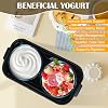 Yogurt Maker, 2L Yoghurt Maker with 2 Glass Jars, Automatic Stainless Steel Yogurt Maker Machine with Adjustable Time & Temperature Control for Homemade Probiotic Yogurt, Fermentation (Silver 2L)