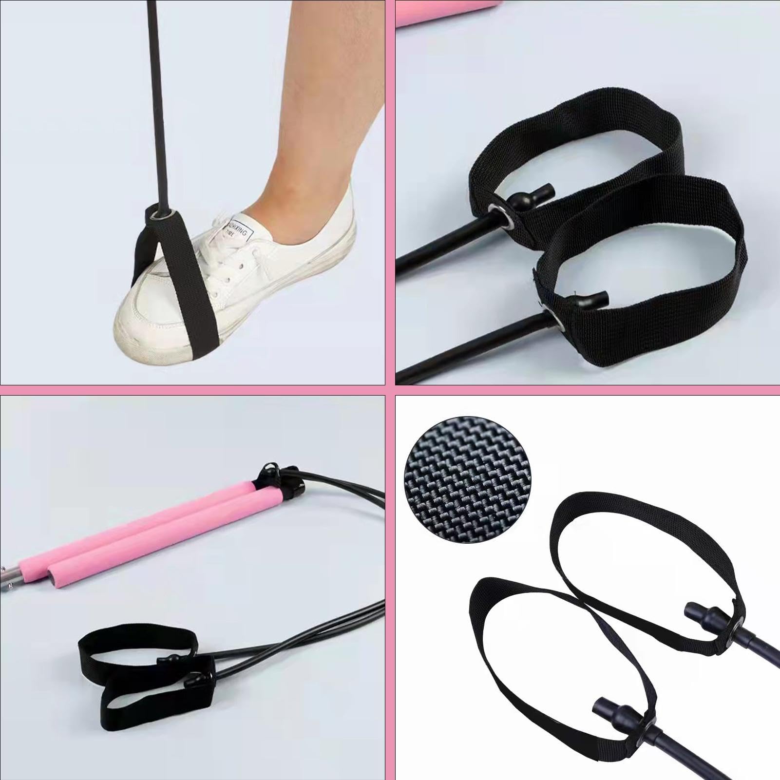 Pilates-Bar-Set – multifunktionales Fitnesszubehör | Widerstandsbänder Pilates Bar Set | Kraftgewichtsausrüstung, leichte elastische Fusion Bar Pilates Stretch für Frauen, Männer, Mädchen