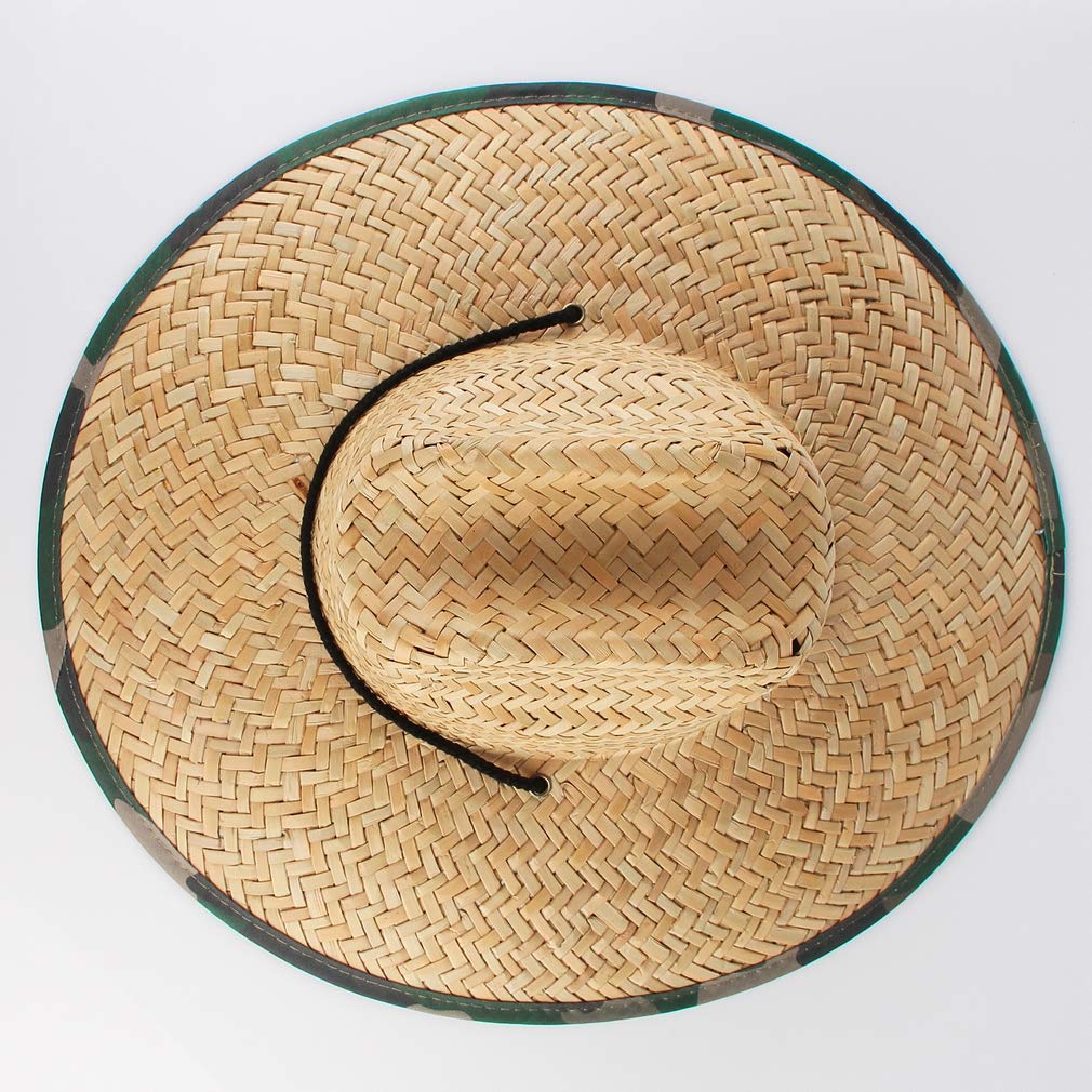 Gemvie Chapeau de paille mixte - protège du soleil - bord large - pour plage/campagne/pêche/été