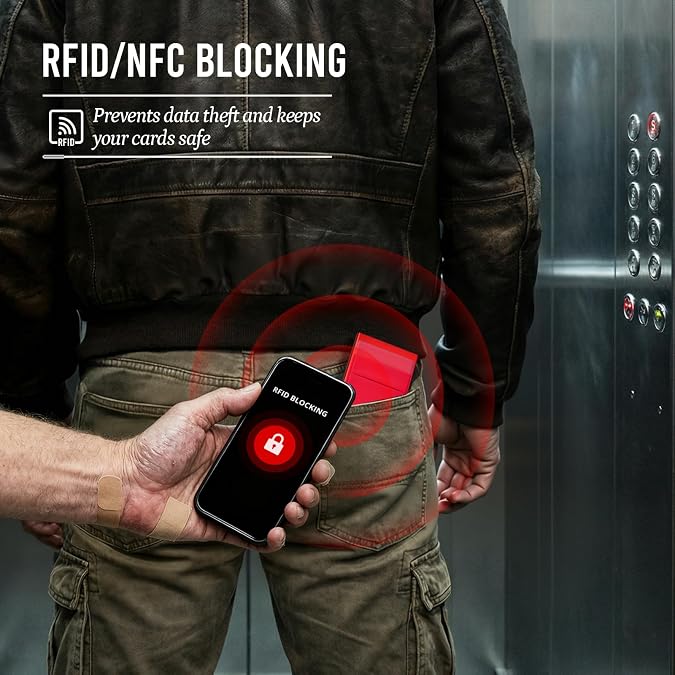 Yesiiw メンズ 財布 - メンズ財布 スリム Rfid保護 ポップアップカードホルダー ミニマリスト財布 Idウィンドウ付き 男性と父親へのギフト