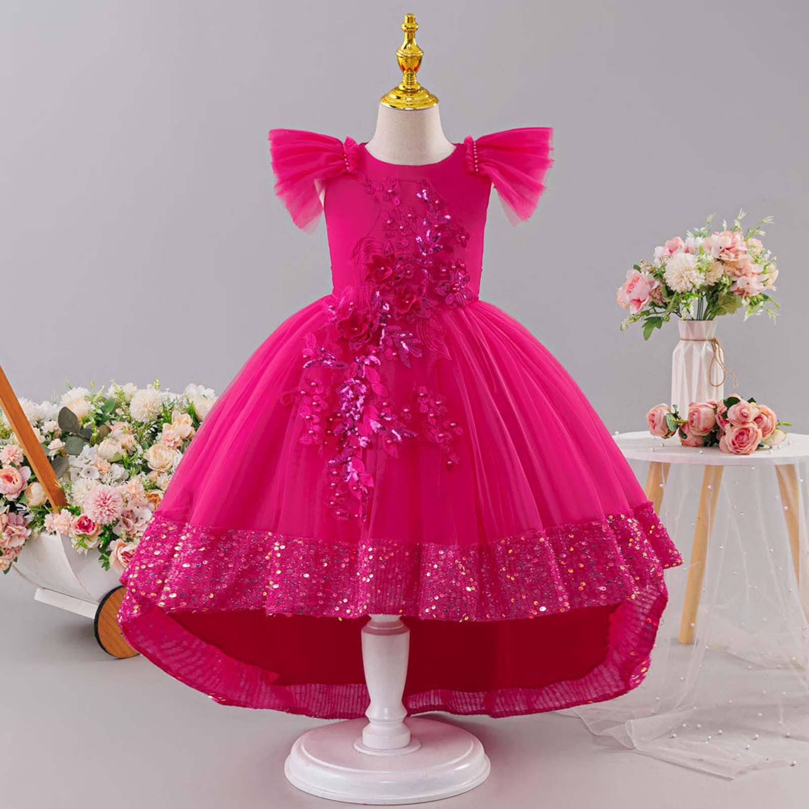 Genérico Tutu Ballet Niña Tutu Niña Falda Fin de Semana Casual Vestido Festivo con Falda Multicapa Vaporosa, Tutú Versátil Carnavales, Primavera Y Celebraciones Al Aire Libre