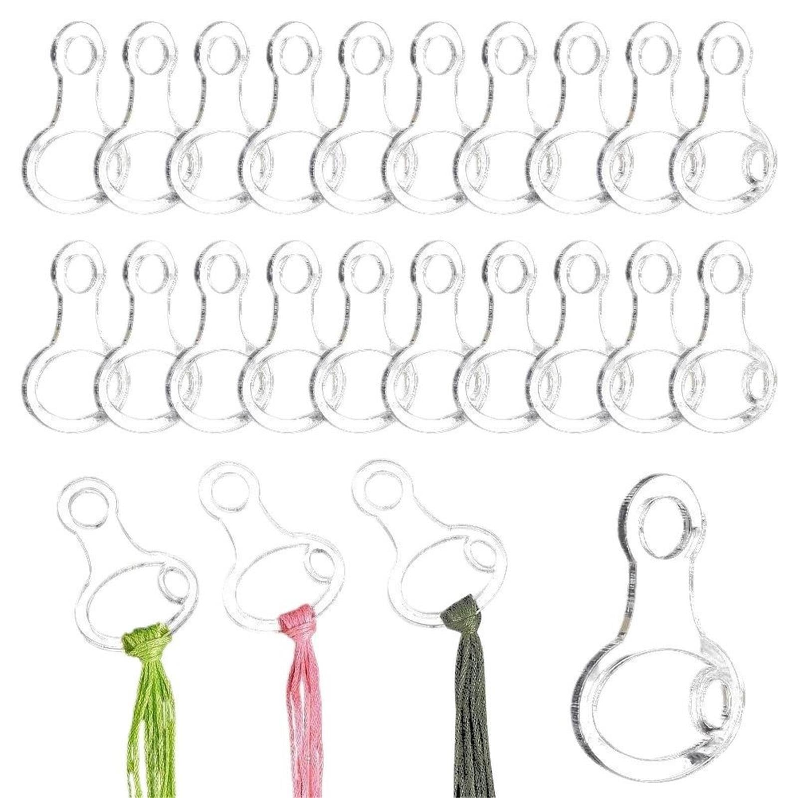Bobinas de hilo Tarjetas de Hilo Organizador de hilos puntada 40 piezas | Soporte for hilo de bordar artesanal, tableros de bobinado transparentes(1)
