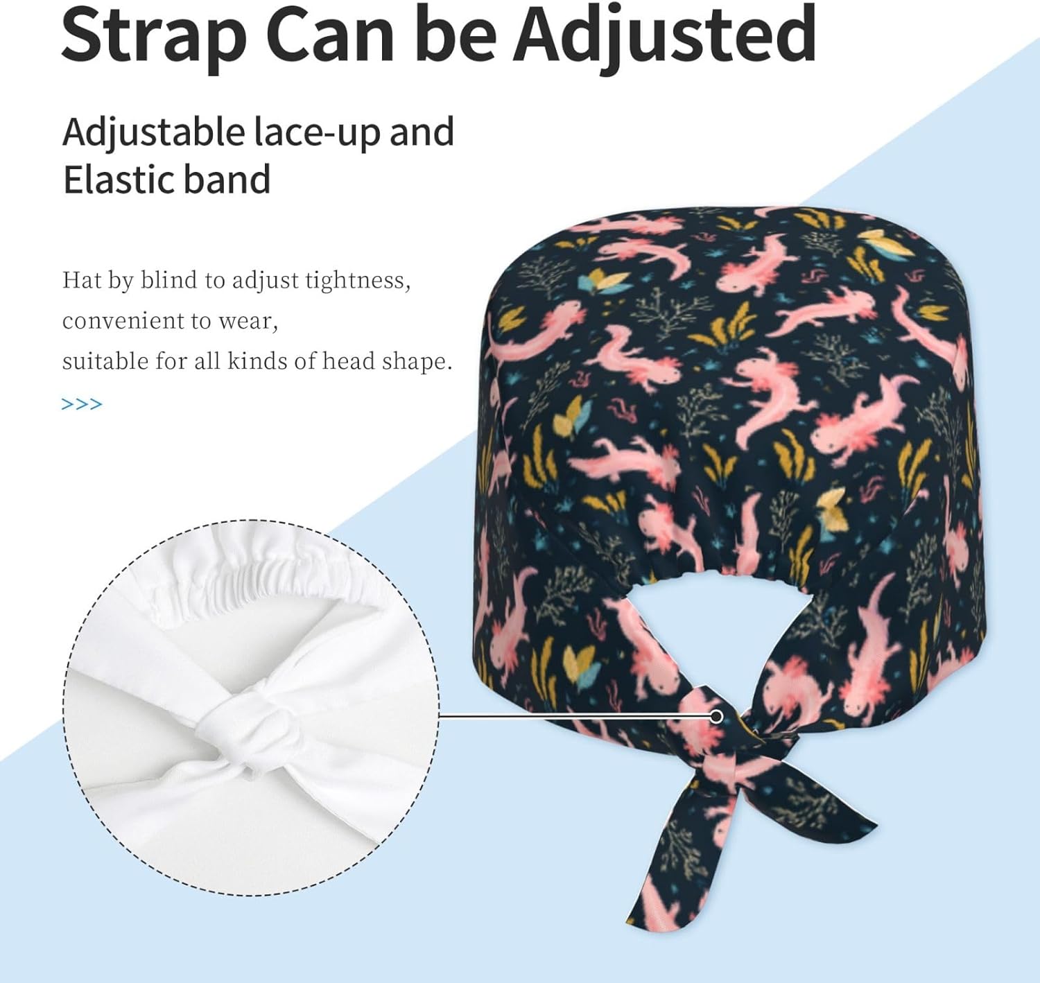 Scrub Cap with Sweatband for Women & Men — Adjustable Tie Back Surgical & Working Cap for Nurses, Doctors & Medical Staff - Image 3