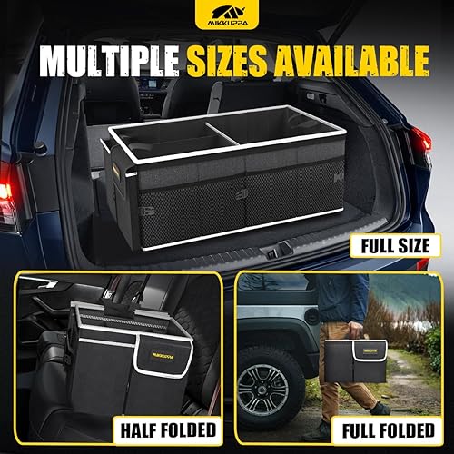 Miniatura 5 de MIKKUPPA Organizador de maletero para automóvil - Organizador plegable de 65 litros con tapa, almacenamiento resistente para SUV, automóvil,